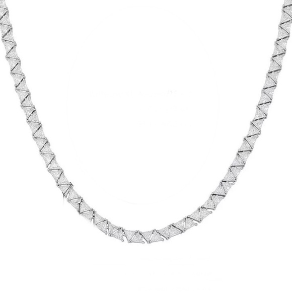 Neiman Marcus Jewelry - 60ct Trillion Tennis Necklace